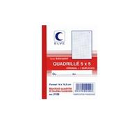 ELVE Carnet autocopiant quadrillé (5/5) 140 x 210 mm – tripli noir