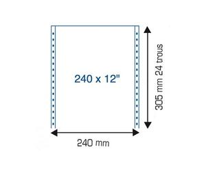 ELVE - Micro-perforé - vélin blanc - Rouleau (30,5 cm x 6,1 m) - 70 g/m² - 2000 feuille(s) papier en accordéon