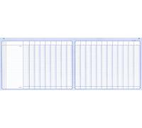 ELVE Piqûre comptable 20 col. Sur deux pages - 25 x 32 cm à l'horizontal - 80 pages