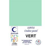 ELVE Pqt de 102 Chemises 160 g 240 x 320 mm ISATIS Coloris Pastel Vert