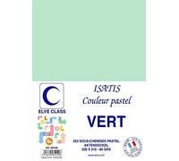 ELVE Pqt de 252 Sous-chemises 60 g 220 x 310 mm ISATIS Coloris Pastel Verte
