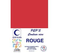 ELVE Pqt de 30 Sous-chemises 80 g 220 x 310 mm PEP'S Coloris Vifs Rouge