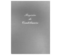 Elve Registre Condoleances Gris 23 Pages + Garde