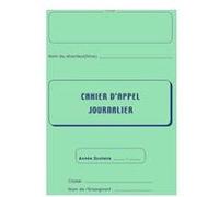 ELVE Registre d'appel journalier, piqûre 28 pages, 40 élèves G