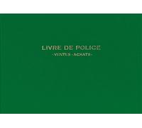 ELVE Registre de police métaux précieux ventes et achats 21 x 30 cm 200 pages Gris