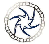 Elvedes Lx16 Brake Disc Argenté 160 mm Blue