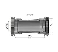 Elvedes Boîtier De Pédalier Sram Truvativ Gxp Ita Road 36mm×24 Tpi 70mm