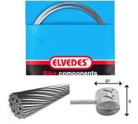 Cable de frein 2 000mm 1x19 fils Stainless diamètre 1,5mm tete en T diamètre 7x6mm