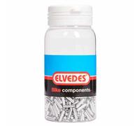 Pièces d'embouts de câbles vélo aluminium Elvedes (x500) Argenté