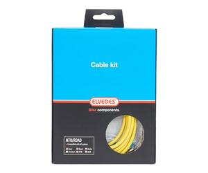 ELVEDES Kit Freinage Gaines + Cables Complet Gaine/Câbles Jaune