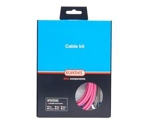 ELVEDES Kit Freinage Gaines + Cables Complet Gaine/Câbles Rose