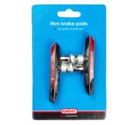 Paire de patins de frein plus porte patins alu pour jante carbon Elvedes Shimano Bleu