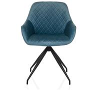 ELVERUM - Chaise rembourrée Bleu Gris