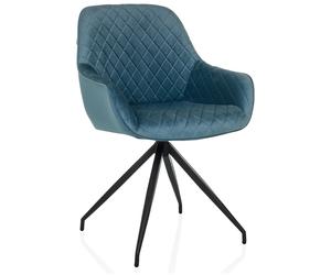 ELVERUM - Chaise rembourrée Bleu Gris