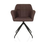 Chaise de salle à manger / chaise rembourrée ELVERUM SPU similicuir brun foncé