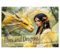 Elves and Dragons - A magical connection (Wall Calendar 2027 DIN A4 landscape), CALVENDO 12 Month Wall Calendar: Annual journey with magical elves and dragons.