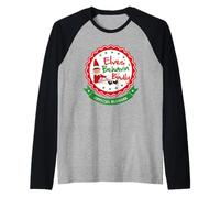 Elves Behavin' Badly Badge Officiel de Noël Manche Raglan