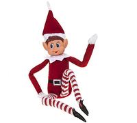 Elves Behavin Badly Elfe de 12 po Flexible avec tête en Vinyle - Accessoire de Noël (Garçon Elfe Rouge) 32aq33v1xxA