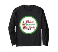 Elves Behavin' Badly Elfie Circle Badge Noël Manche Longue