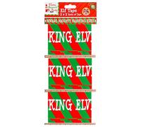 Elves Behaving Badly Lot de 3 Rubans adhésifs imprimés festifs Motif Elfe Rouge, Vert et Blanc - 2,74 m x 8 cm - Qualité supérieure et Design accrocheur - Parfait Artisanat