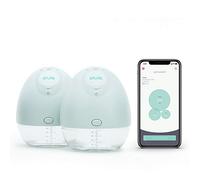 Elvie Pump Double, Tire-Lait Portable avec Application Mobile - Appareil d'Extraction de Lait Maternel Électrique, Mains Libres, Compact, pour l'Allaitement, Pouvant Être Porté dans le Soutien-Gorge