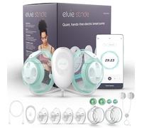 Elvie Stride Double - Tire-lait électrique de qualité hôpitalière contrôlé par application. Tire-lait électrique mains libres pratique avec 2 modalités et une capacité de 150 ml par réservoir.