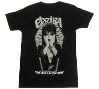 Elvira Bats Coffin Mistress of Dark Horror Gothic Men's Cotton T-Shirt Black Shirt Top Tee XL