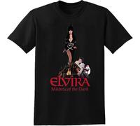 Elvira Mistress of The Dark Fashion T-Shirt Graphic Unisex Tops Shirt Black M
