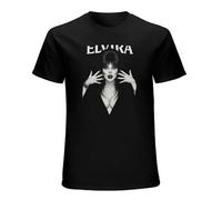 Elvira Mistress of The Dark Mens Graphic Short Sleeve Casual T Shirt Size L