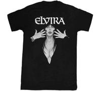 Elvira T-Shirt Logo Mistress of The Dark Tee Manches Courtes(3X-Large)