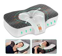 Elviros Oreiller Ergonomique Cervical, Oreillers à Mémoire de Forme, Oreiller Orthopédique Anti Douleur, Coussin Mémoire Forme, Hauteur RÉGlable, Gris Foncé