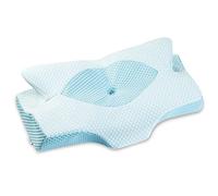 Elviros Taie d'oreiller en Mousse à mémoire de Forme Cervical Contour Housse de Coussin remplaçable (Bleu)