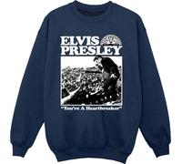 Elvis - "A Heartbreaker" Sweat-shirt pour fille BI33059 (116) (Bleu marine)