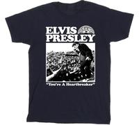 Elvis - "A Heartbreaker" T-Shirt für Herren BI44581 (M) (Marineblau)