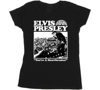Elvis - "A Heartbreaker" T-shirt pour femme BI37846 (S) (Noir)