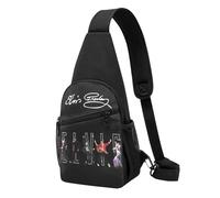 Elvis chanteur Presley rock sac à bandoulière sac de poitrine antivol pour hommes sac à bandoulière extérieur imperméable décontracté sac à bandoulière léger pour hommes randonnée et cyclisme voyage