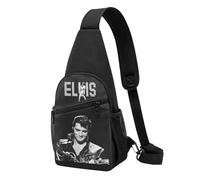 Elvis chanteur Presley rock sac à bandoulière sac de poitrine antivol pour hommes sac à bandoulière extérieur imperméable décontracté sac à bandoulière léger pour hommes randonnée et cyclisme voyage