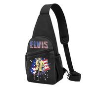 Elvis chanteur Presley rock sac à bandoulière sac de poitrine antivol pour hommes sac à bandoulière extérieur imperméable décontracté sac à bandoulière léger pour hommes randonnée et cyclisme voyage