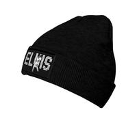 Elvis chanteuse Presley Rock Bonnet d'hiver pour Femme Unisexe en Coton tricoté à Revers pour la randonnée, Les activités de Plein air