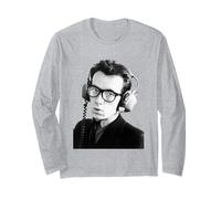 Elvis Costello Regarde Le Portrait de The Detectives Era 1977 Manche Longue