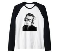Elvis Costello Regarde Le Portrait de The Detectives Era 1977 Manche Raglan