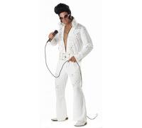 Elvis Déguisement Adulte Rock Legend Musicien Blanc 2014 Mixte Tailles S/M