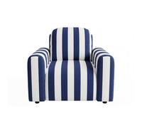 ELVIS - Fauteuil tissu rayé Bleu