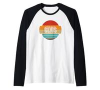 Elvis Limited Edition Vintage Retro Sunset Graphic Homme Manche Raglan