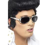 Elvis Lunettes Nuances Adultes Argent Cadre de Soleil Accessoire Déguisement