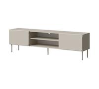 Elvis - meuble tv 200 cm - 2 portes et 2 niches - Beige