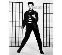 Elvis Photo 28 x 35 cm - Superbe portrait de Jailhouse Rock de 1957 - Hollywood Movie Years - Photo rare - Affiche d'art
