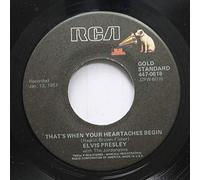 ELVIS PRESLEY - all shook up / that's when your heartaches begin 45 rpm single
