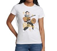 Elvis Presley avec Guitare Et Microphone T Shirt Femme