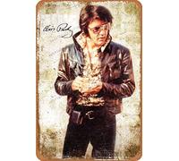 Elvis Presley Cool Panneaux d’étain Vintage Affiche de métal rétro Plaque de Panneau Mur Art décor 8×12 Pouces